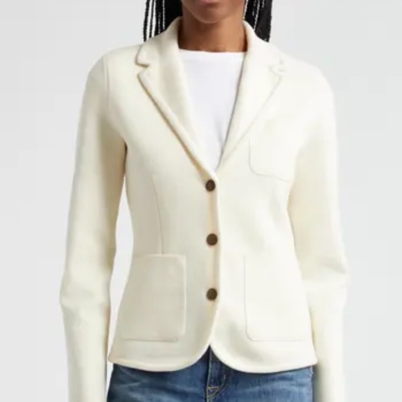 NWT RAG & BONE Alex Merino Wool-blend Blazer In Off White - size small - Picture 1 of 4